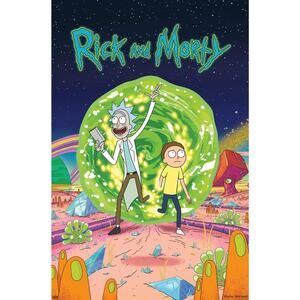 Trends International Rick And Morty - Cover Wall Poster, 22.375" x 34", Unframed
